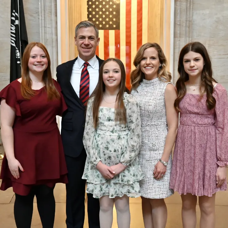 Senator Banks with family